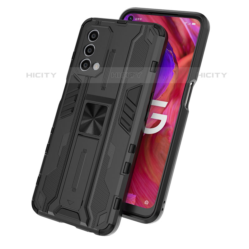 Funda Bumper Silicona y Plastico Mate Carcasa con Magnetico Soporte para OnePlus Nord N200 5G