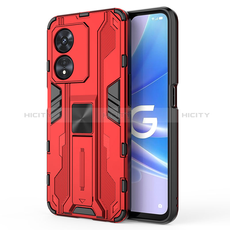 Funda Bumper Silicona y Plastico Mate Carcasa con Magnetico Soporte para Oppo A78 5G