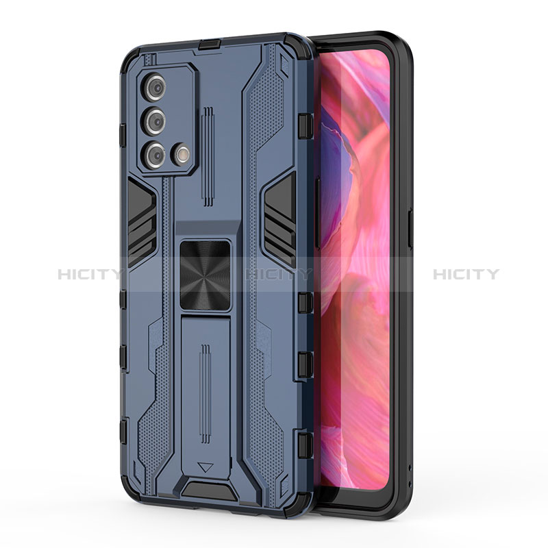 Funda Bumper Silicona y Plastico Mate Carcasa con Magnetico Soporte para Oppo A95 4G