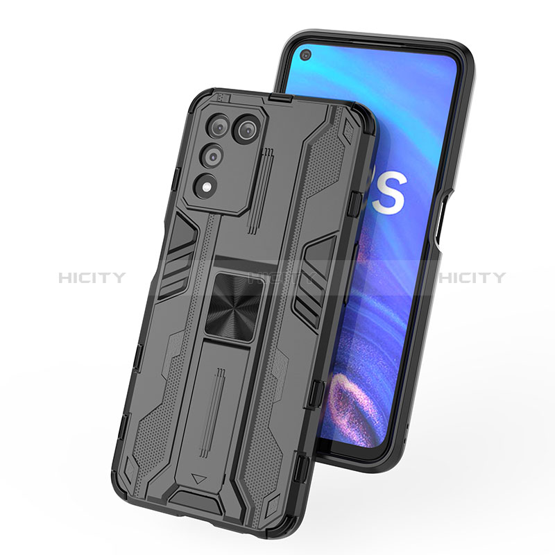 Funda Bumper Silicona y Plastico Mate Carcasa con Magnetico Soporte para Oppo K9S 5G