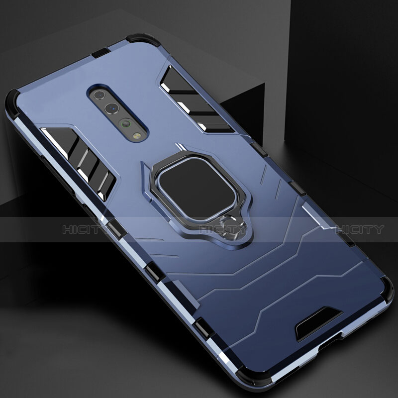 Funda Bumper Silicona y Plastico Mate Carcasa con Magnetico Soporte para Oppo Reno Z