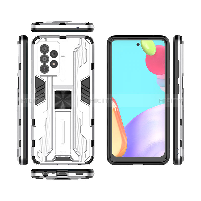 Funda Bumper Silicona y Plastico Mate Carcasa con Magnetico Soporte para Samsung Galaxy A52s 5G