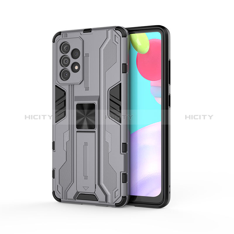 Funda Bumper Silicona y Plastico Mate Carcasa con Magnetico Soporte para Samsung Galaxy A52s 5G