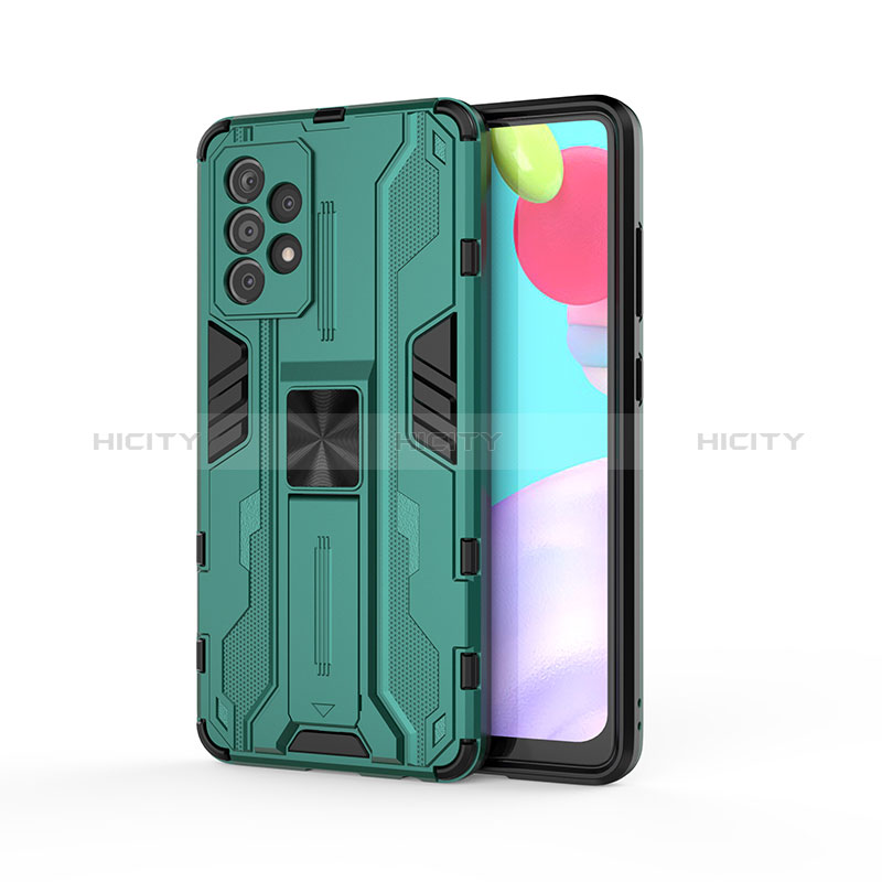 Funda Bumper Silicona y Plastico Mate Carcasa con Magnetico Soporte para Samsung Galaxy A52s 5G