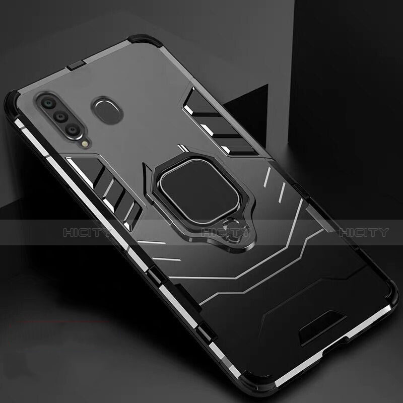 Funda Bumper Silicona y Plastico Mate Carcasa con Magnetico Soporte para Samsung Galaxy A60