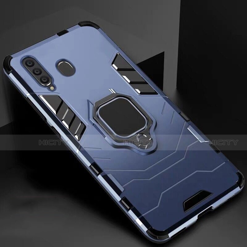 Funda Bumper Silicona y Plastico Mate Carcasa con Magnetico Soporte para Samsung Galaxy A60