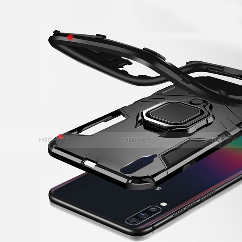 Funda Bumper Silicona y Plastico Mate Carcasa con Magnetico Soporte para Samsung Galaxy A70
