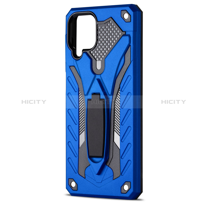 Funda Bumper Silicona y Plastico Mate Carcasa con Magnetico Soporte para Samsung Galaxy M12