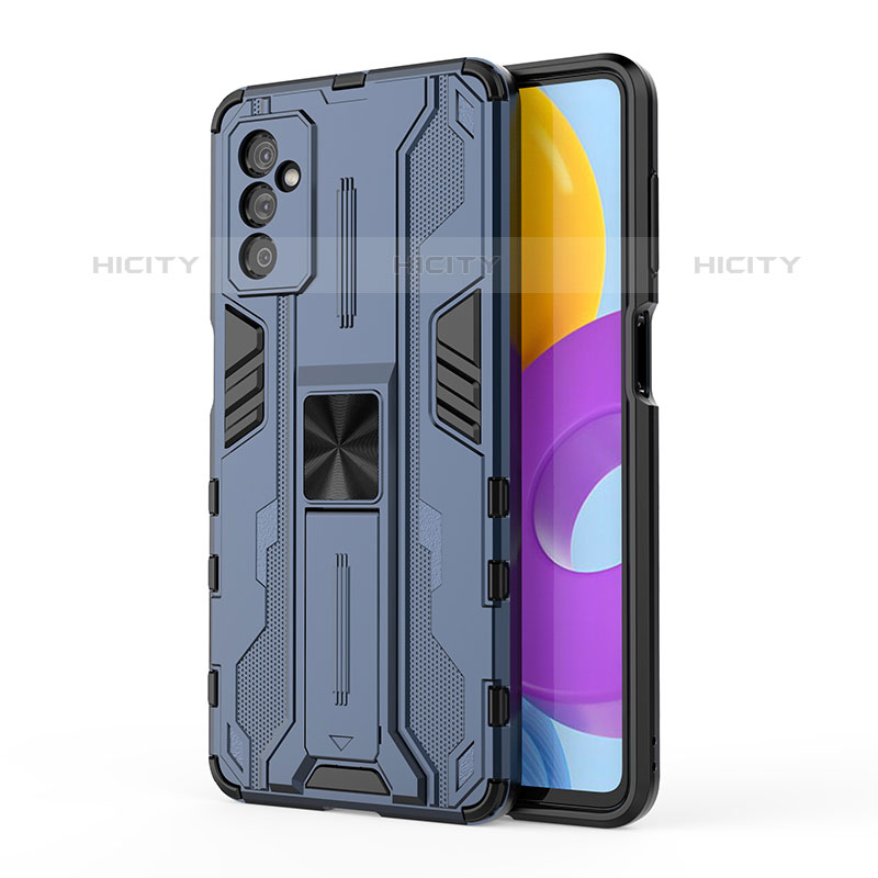 Funda Bumper Silicona y Plastico Mate Carcasa con Magnetico Soporte para Samsung Galaxy M52 5G