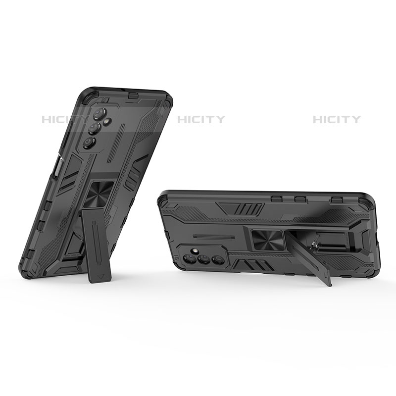 Funda Bumper Silicona y Plastico Mate Carcasa con Magnetico Soporte para Samsung Galaxy M52 5G