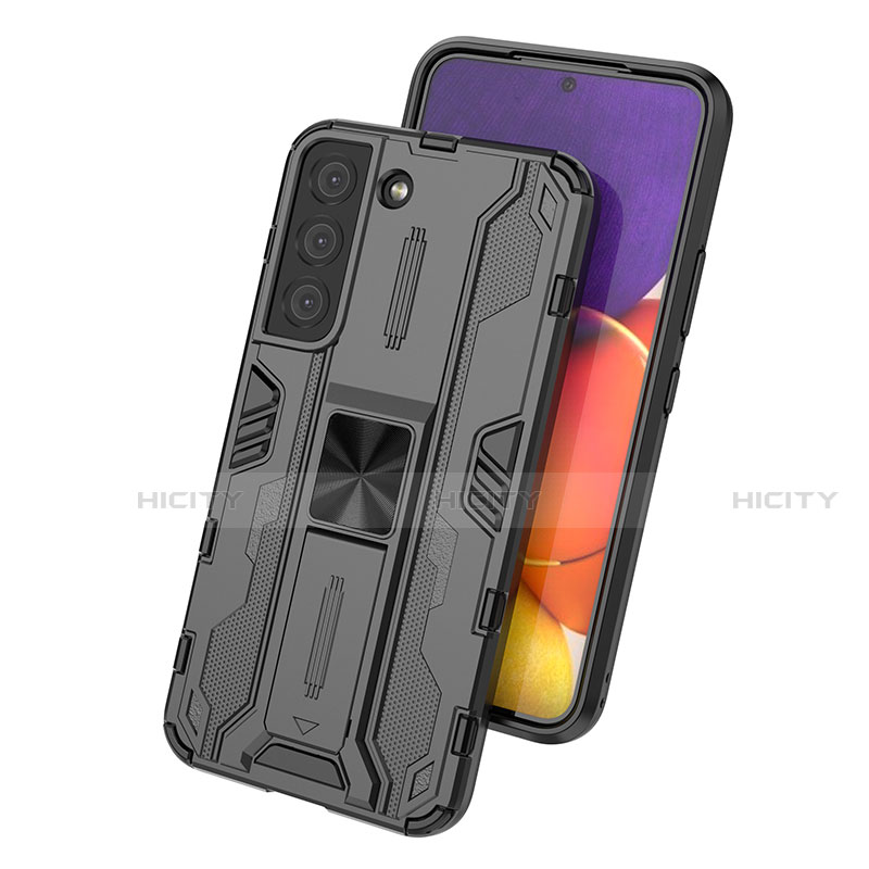 Funda Bumper Silicona y Plastico Mate Carcasa con Magnetico Soporte para Samsung Galaxy S21 5G