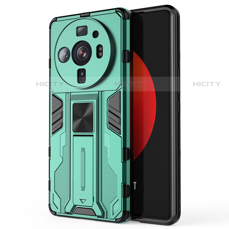 Funda Bumper Silicona y Plastico Mate Carcasa con Magnetico Soporte para Xiaomi Mi 12S Ultra 5G