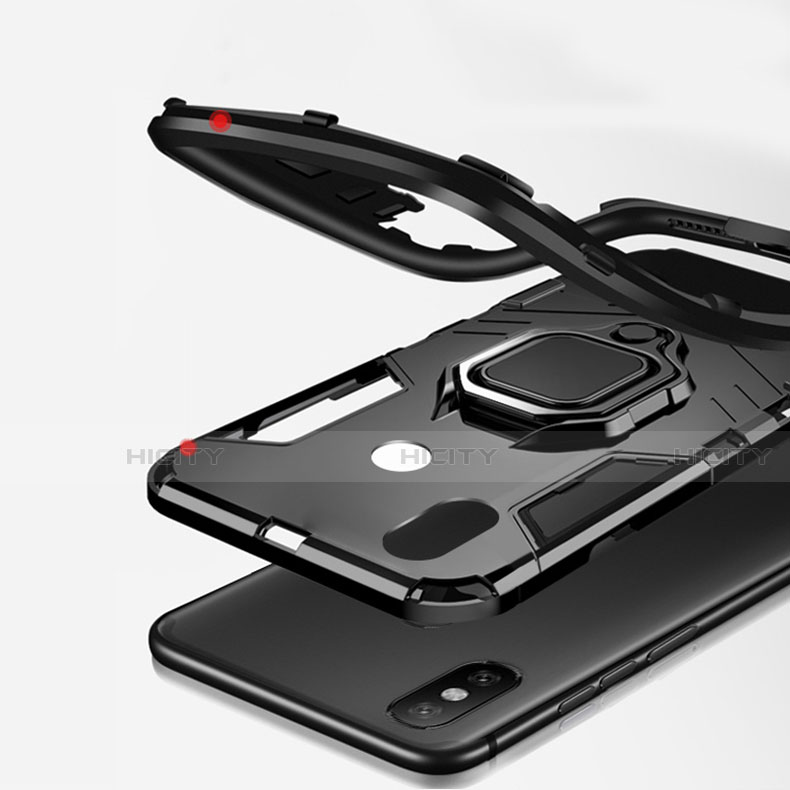 Funda Bumper Silicona y Plastico Mate Carcasa con Magnetico Soporte para Xiaomi Mi 6X