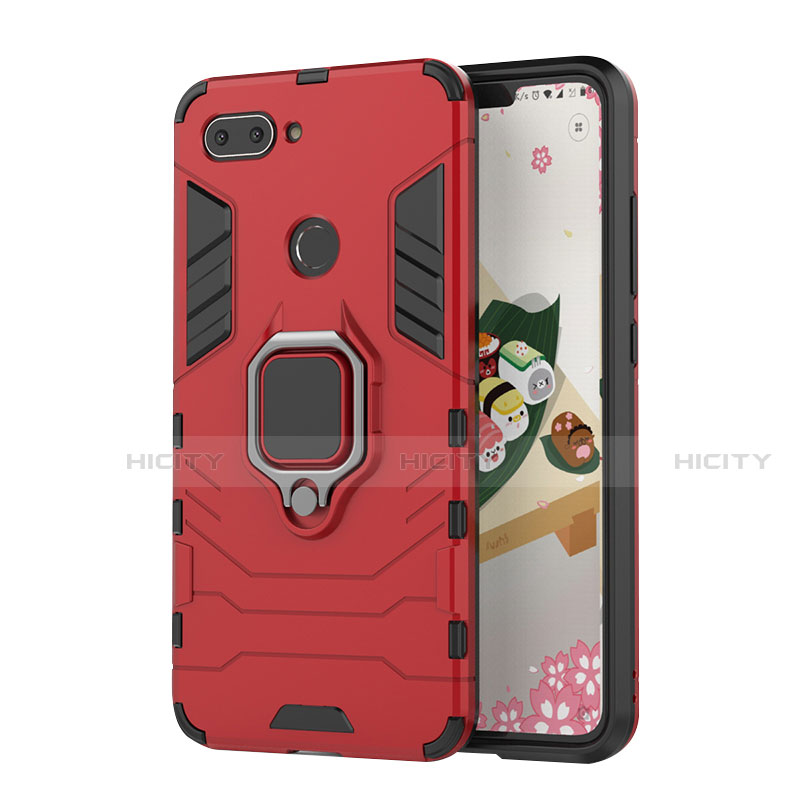 Funda Bumper Silicona y Plastico Mate Carcasa con Magnetico Soporte para Xiaomi Mi 8 Lite