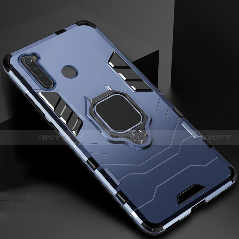 Funda Bumper Silicona y Plastico Mate Carcasa con Magnetico Soporte para Xiaomi Redmi Note 8