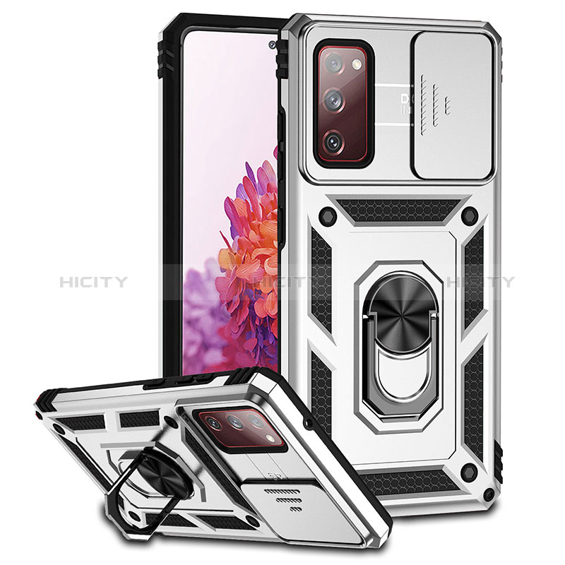 Funda Bumper Silicona y Plastico Mate Carcasa con Magnetico Soporte Q01W para Samsung Galaxy S20 FE (2022) 5G