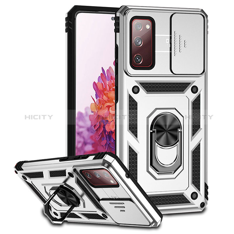 Funda Bumper Silicona y Plastico Mate Carcasa con Magnetico Soporte Q01W para Samsung Galaxy S20 FE 5G