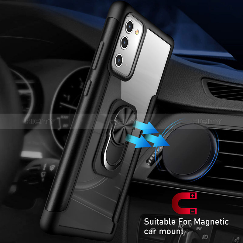 Funda Bumper Silicona y Plastico Mate Carcasa con Magnetico Soporte RJ1 para Samsung Galaxy Note 20 Ultra 5G