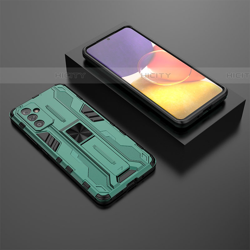 Funda Bumper Silicona y Plastico Mate Carcasa con Magnetico Soporte T01 para Samsung Galaxy A05s