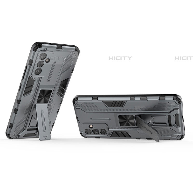 Funda Bumper Silicona y Plastico Mate Carcasa con Magnetico Soporte T01 para Samsung Galaxy A25 5G