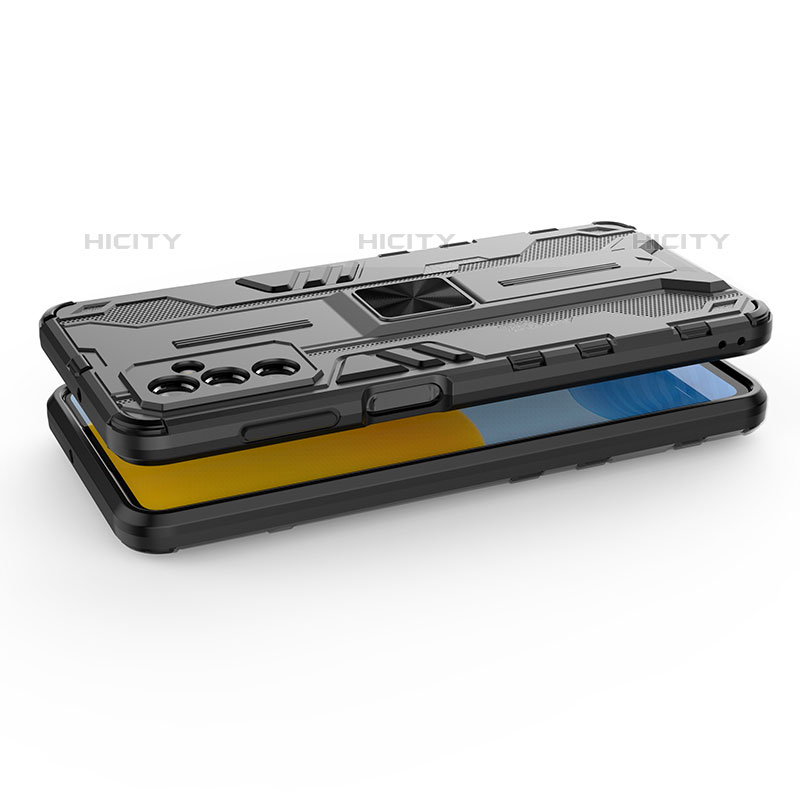 Funda Bumper Silicona y Plastico Mate Carcasa con Magnetico Soporte T01 para Samsung Galaxy M52 5G
