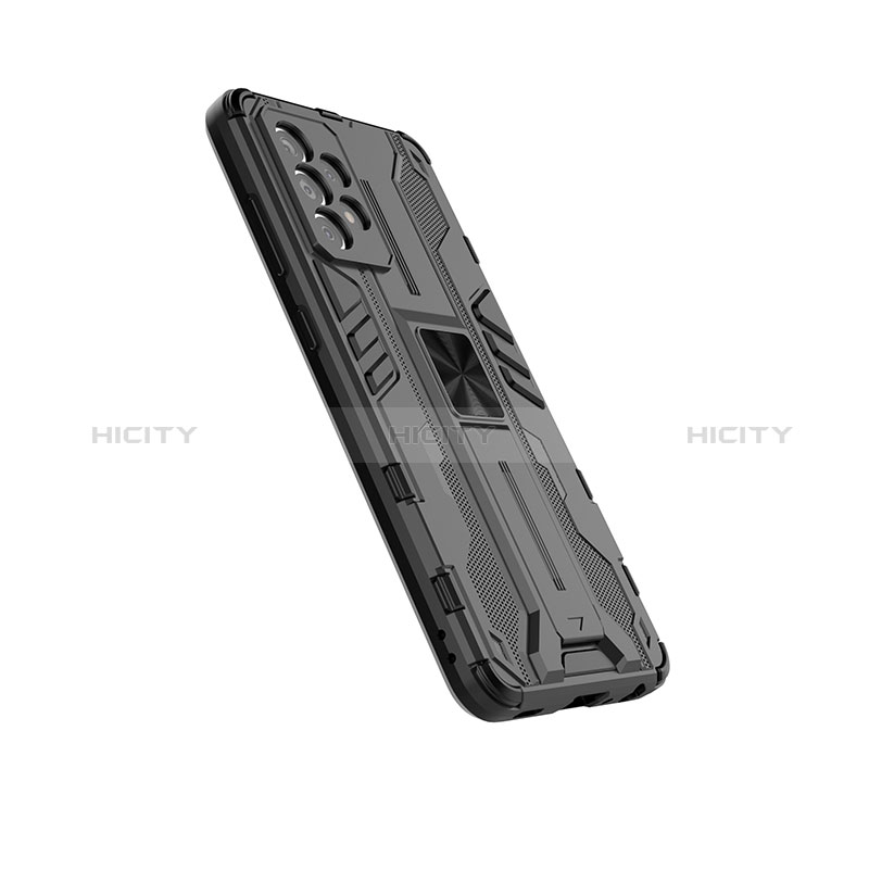 Funda Bumper Silicona y Plastico Mate Carcasa con Magnetico Soporte T02 para Samsung Galaxy A52s 5G