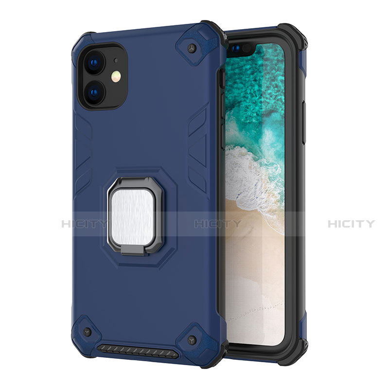 Funda Bumper Silicona y Plastico Mate Carcasa con Magnetico Soporte Z01 para Apple iPhone 11