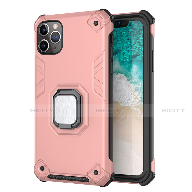 Funda Bumper Silicona y Plastico Mate Carcasa con Magnetico Soporte Z01 para Apple iPhone 11 Pro