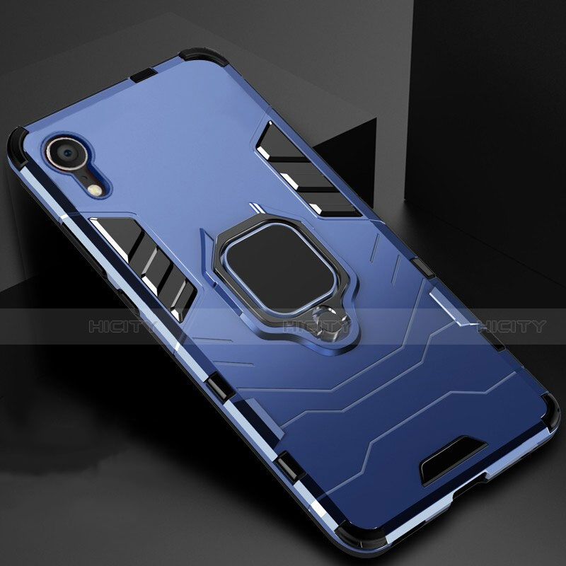 Funda Bumper Silicona y Plastico Mate Carcasa con Soporte A01 para Apple iPhone XR