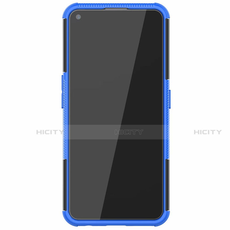 Funda Bumper Silicona y Plastico Mate Carcasa con Soporte A01 para Realme 7 Pro