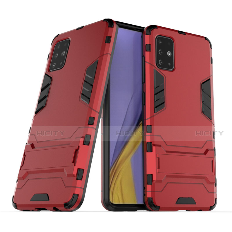 Funda Bumper Silicona y Plastico Mate Carcasa con Soporte A01 para Samsung Galaxy A51 4G