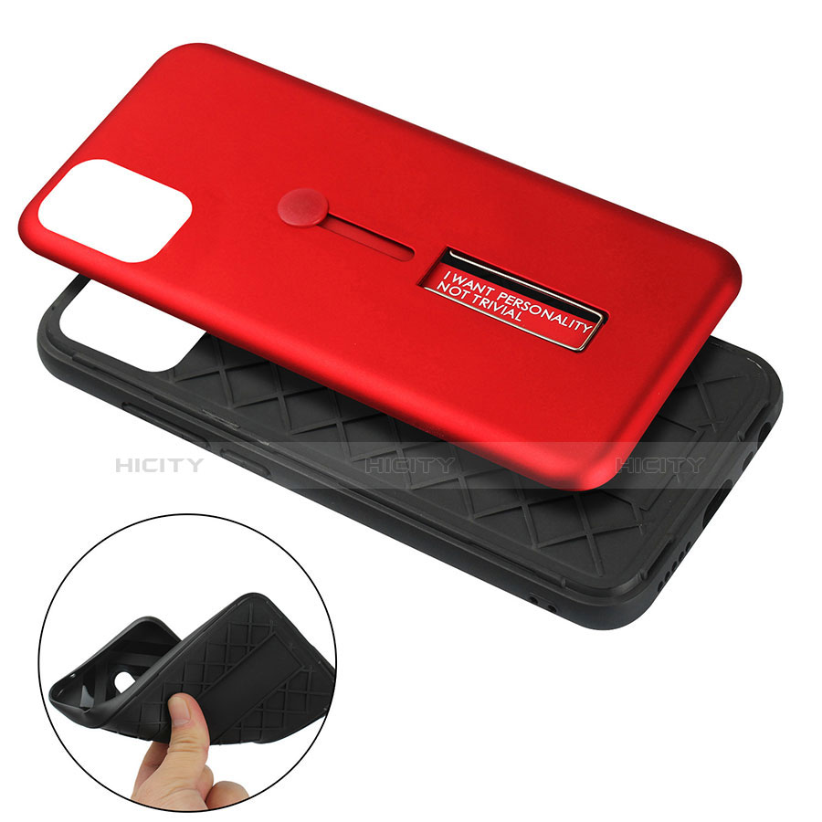 Funda Bumper Silicona y Plastico Mate Carcasa con Soporte A01 para Samsung Galaxy M51