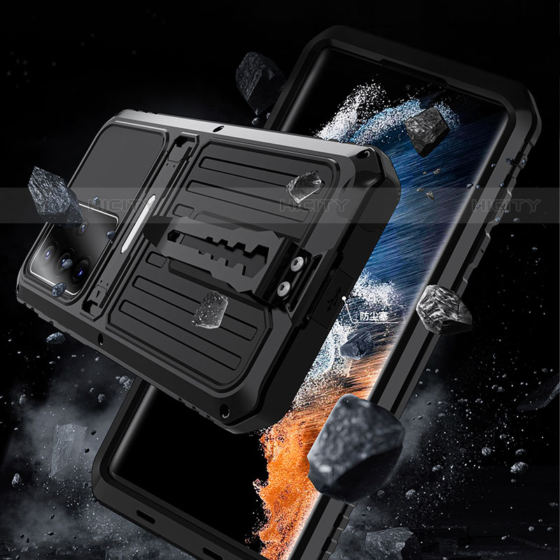 Funda Bumper Silicona y Plastico Mate Carcasa con Soporte A01 para Samsung Galaxy S23 Ultra 5G