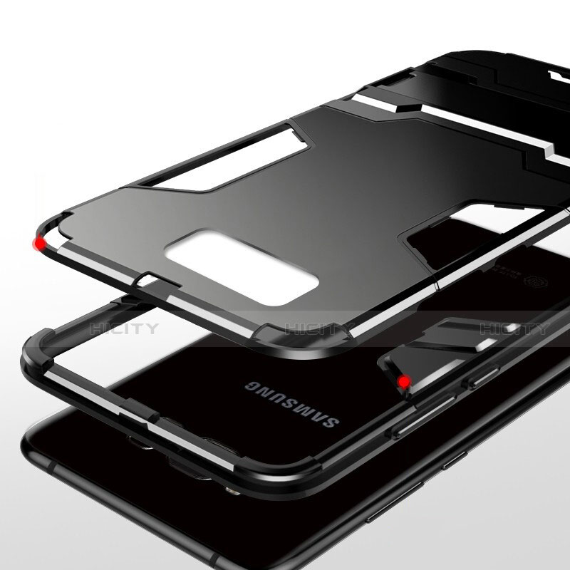 Funda Bumper Silicona y Plastico Mate Carcasa con Soporte A01 para Samsung Galaxy S8