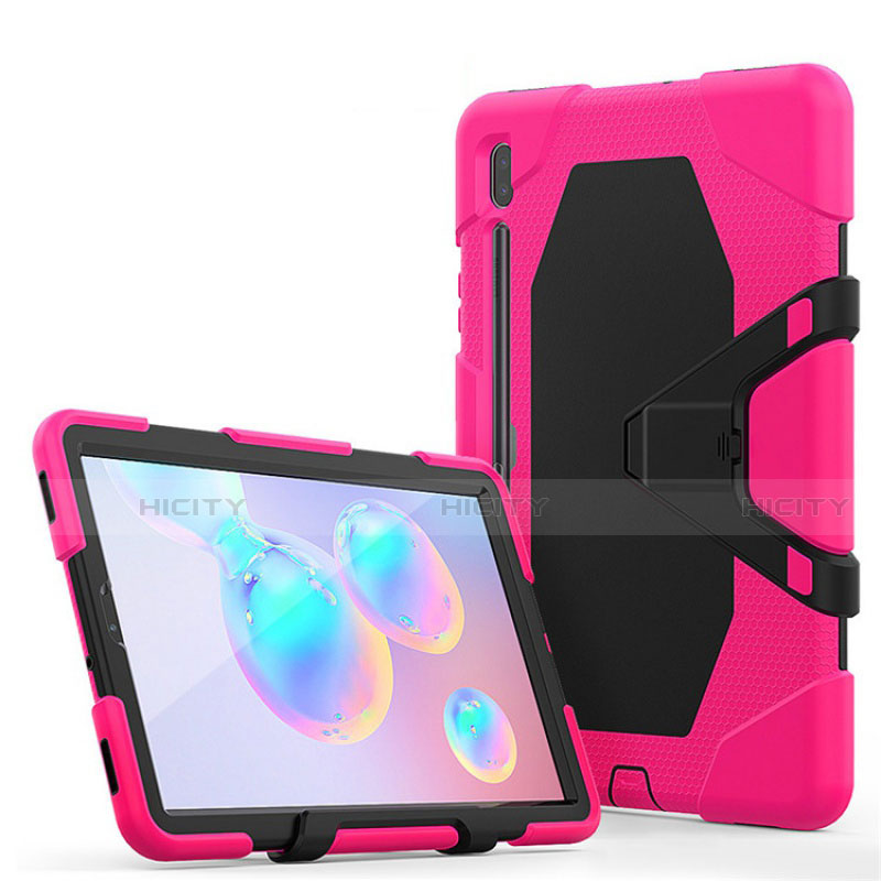 Funda Bumper Silicona y Plastico Mate Carcasa con Soporte A01 para Samsung Galaxy Tab S6 10.5 SM-T860