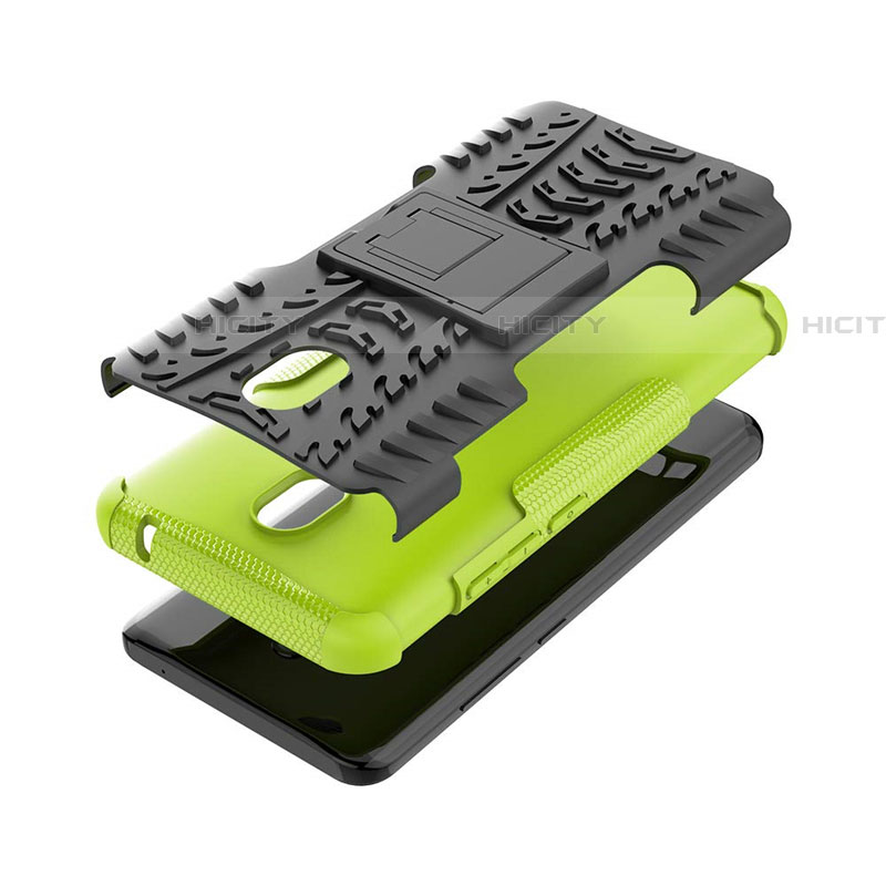 Funda Bumper Silicona y Plastico Mate Carcasa con Soporte A01 para Xiaomi Redmi 8A