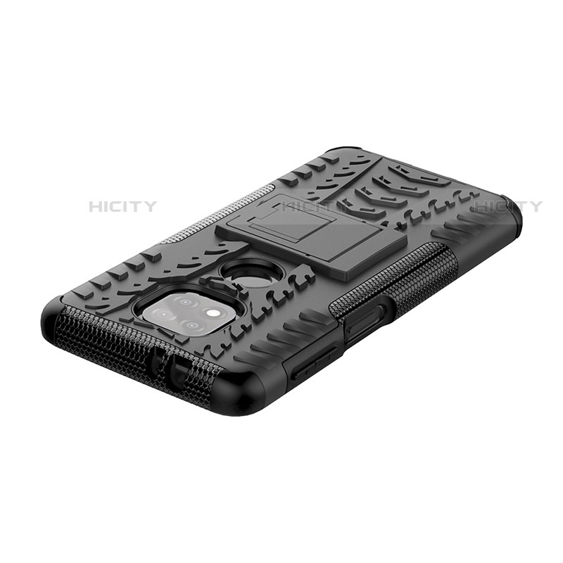 Funda Bumper Silicona y Plastico Mate Carcasa con Soporte A02 para Motorola Moto G Power (2021)