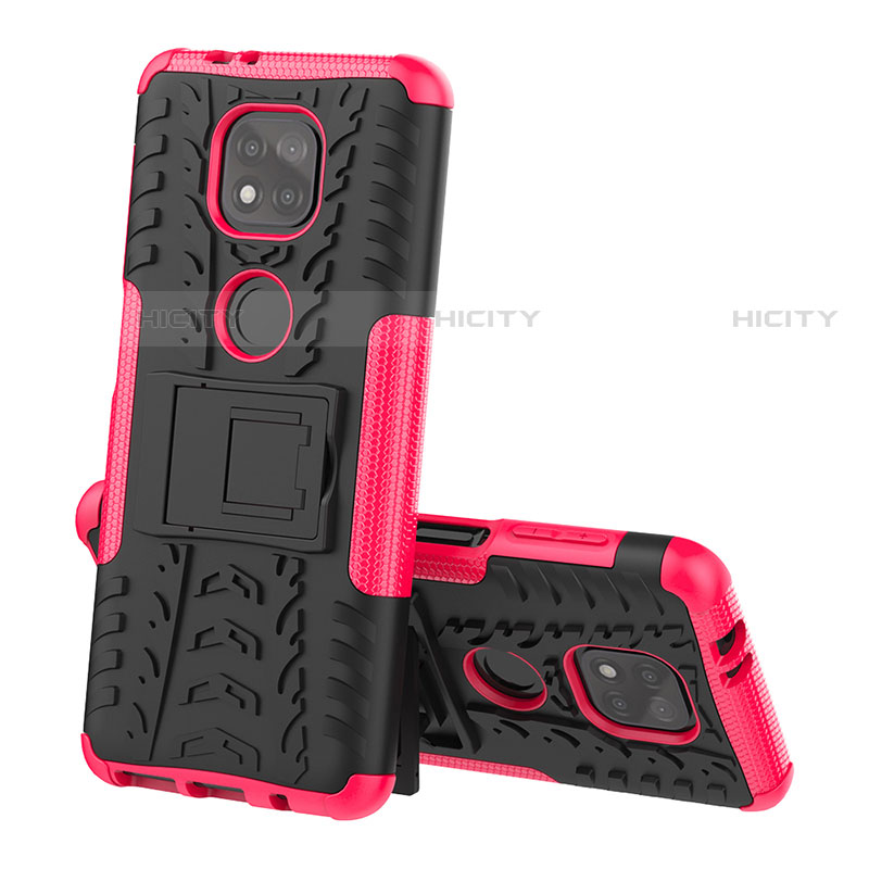 Funda Bumper Silicona y Plastico Mate Carcasa con Soporte A02 para Motorola Moto G Power (2021)