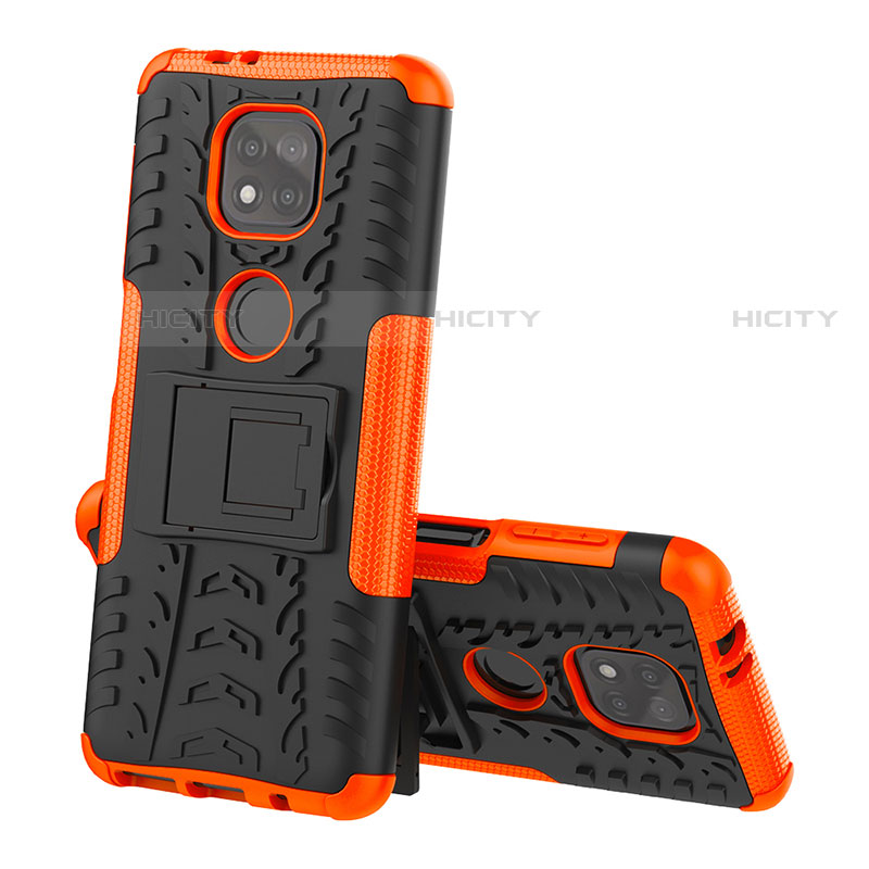 Funda Bumper Silicona y Plastico Mate Carcasa con Soporte A02 para Motorola Moto G Power (2021)