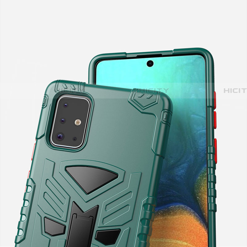 Funda Bumper Silicona y Plastico Mate Carcasa con Soporte A02 para Samsung Galaxy A71 5G