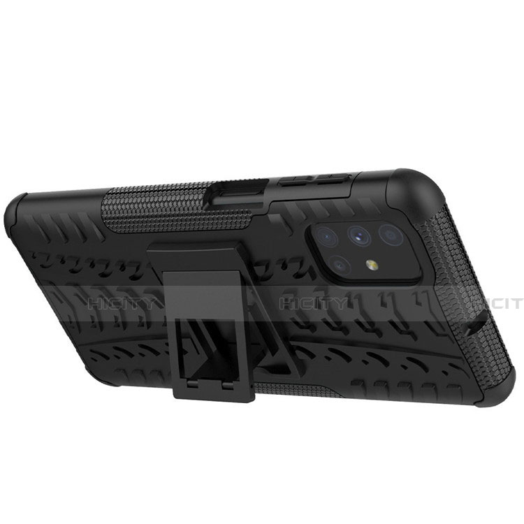 Funda Bumper Silicona y Plastico Mate Carcasa con Soporte A02 para Samsung Galaxy M51