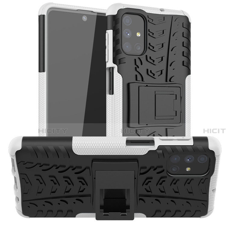 Funda Bumper Silicona y Plastico Mate Carcasa con Soporte A02 para Samsung Galaxy M51