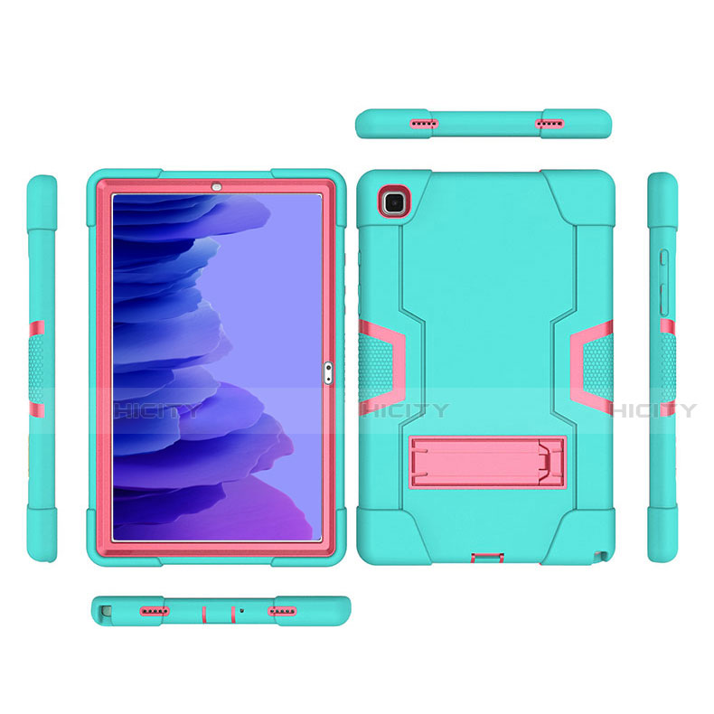 Funda Bumper Silicona y Plastico Mate Carcasa con Soporte A02 para Samsung Galaxy Tab A7 Wi-Fi 10.4 SM-T500