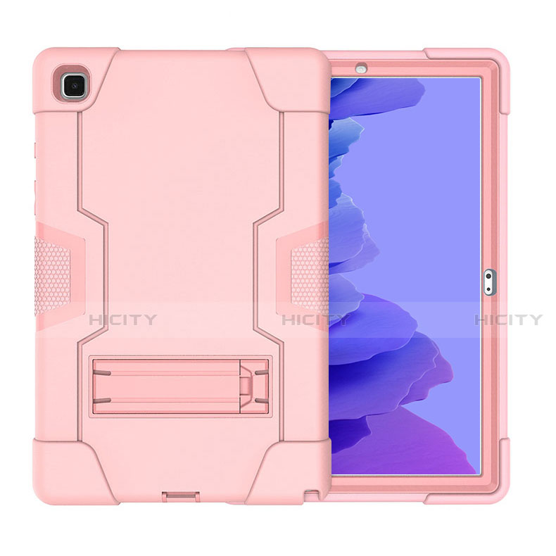 Funda Bumper Silicona y Plastico Mate Carcasa con Soporte A02 para Samsung Galaxy Tab A7 Wi-Fi 10.4 SM-T500