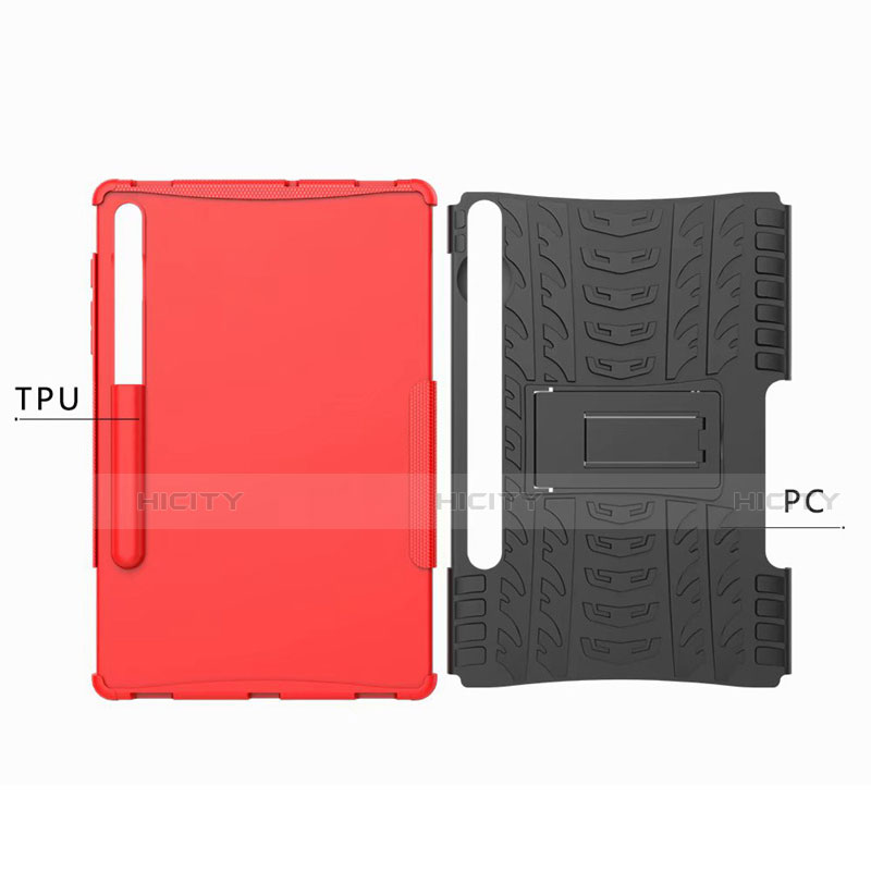 Funda Bumper Silicona y Plastico Mate Carcasa con Soporte A02 para Samsung Galaxy Tab S6 10.5 SM-T860