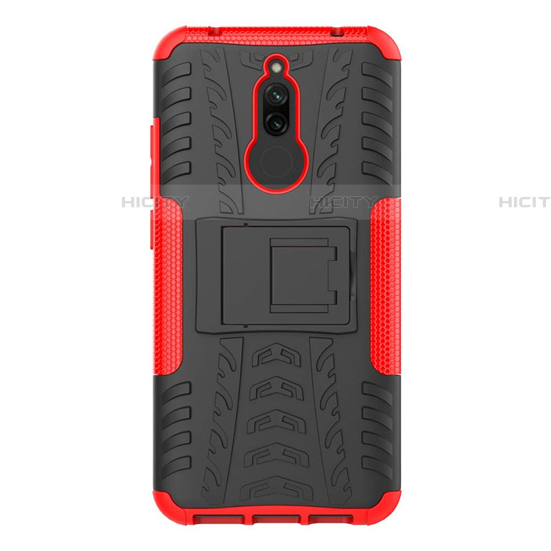 Funda Bumper Silicona y Plastico Mate Carcasa con Soporte A02 para Xiaomi Redmi 8