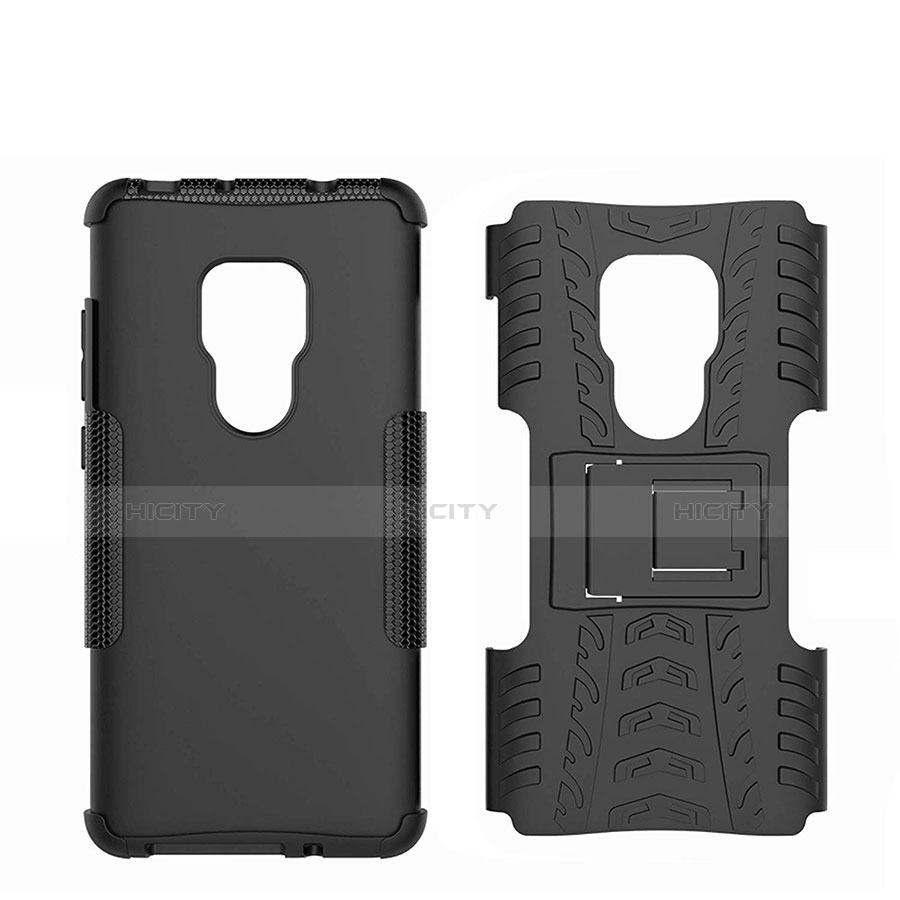 Funda Bumper Silicona y Plastico Mate Carcasa con Soporte A03 para Huawei Mate 20