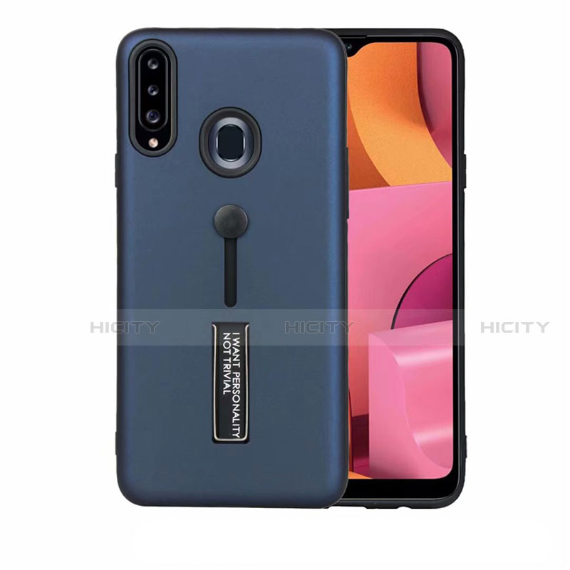 Funda Bumper Silicona y Plastico Mate Carcasa con Soporte A03 para Samsung Galaxy A20s