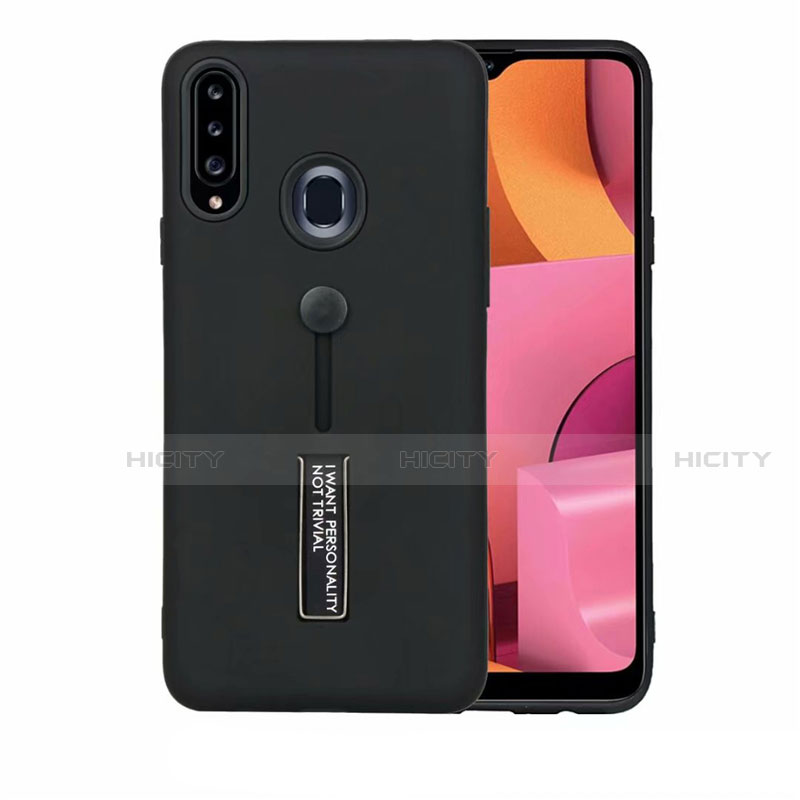 Funda Bumper Silicona y Plastico Mate Carcasa con Soporte A03 para Samsung Galaxy A20s