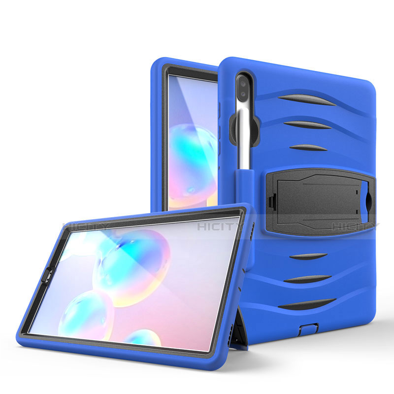 Funda Bumper Silicona y Plastico Mate Carcasa con Soporte A03 para Samsung Galaxy Tab S6 10.5 SM-T860